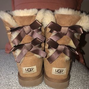UGG Boots Women/Kids Bailey Bows Chesnut Tan